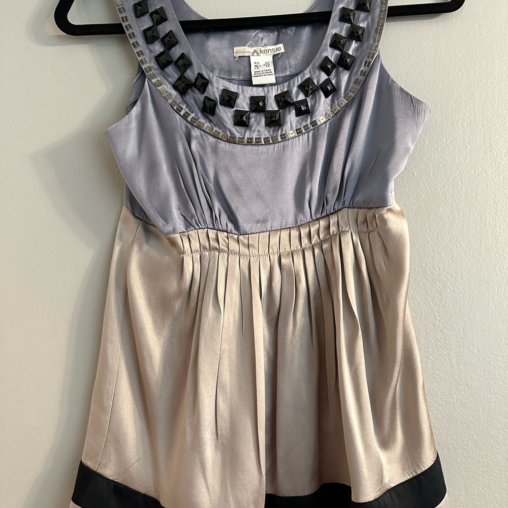 Kensie Women's Sleeveless Top - Lavender and Beige